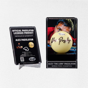 Pagulayan signed cue ball with display